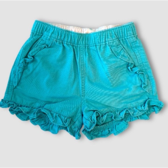 Crewcuts Other - Crewcuts Turquoise Ruffle Hem Shorts - Size 4 - EUC
